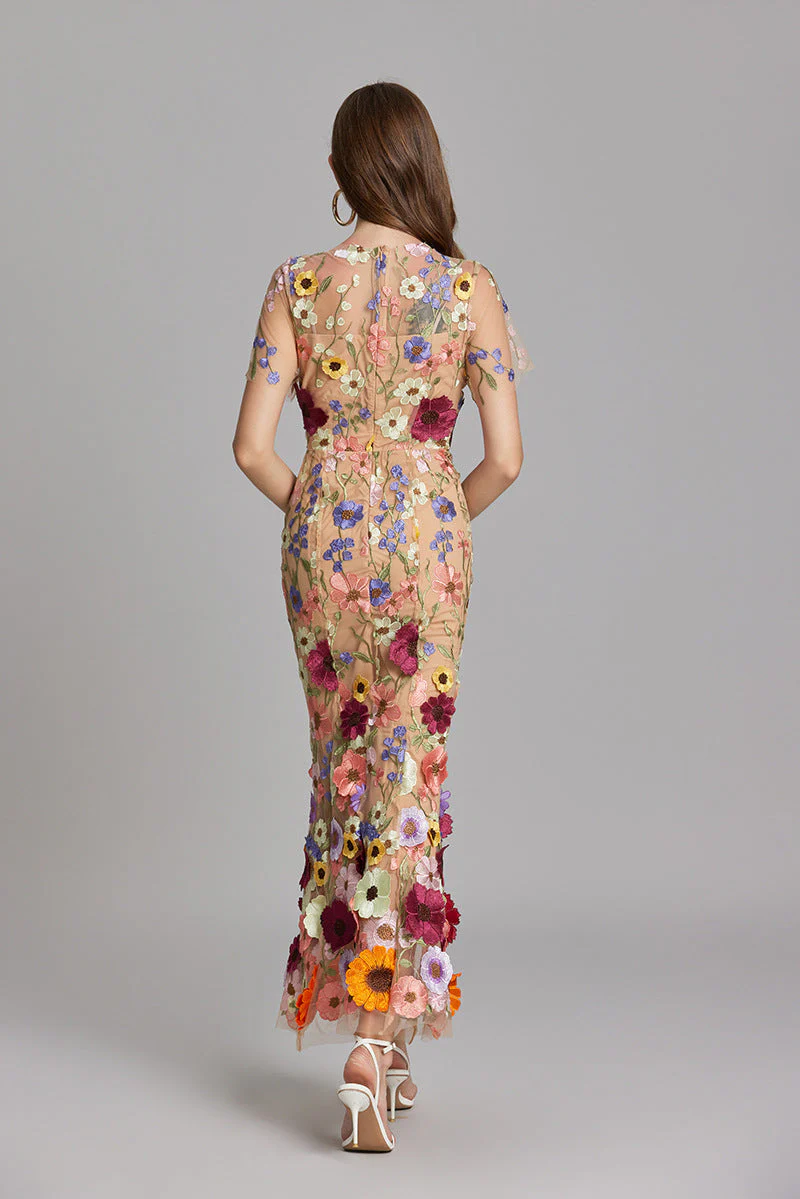 Alba | Elegant Sleeveless Embroidered Women's Maxi Dress - Image 10