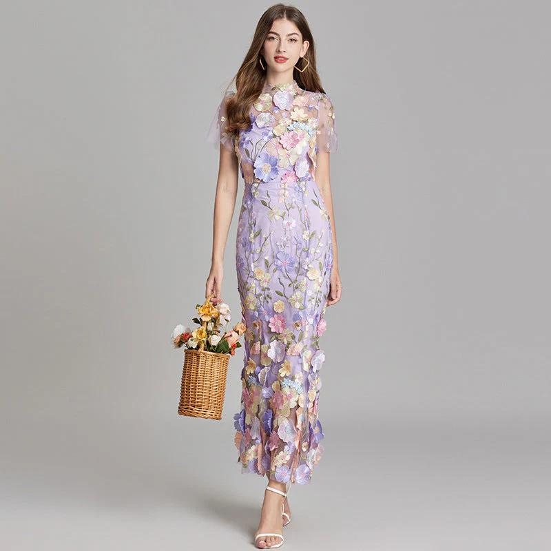 Alba | Elegant Sleeveless Embroidered Women's Maxi Dress - Image 11