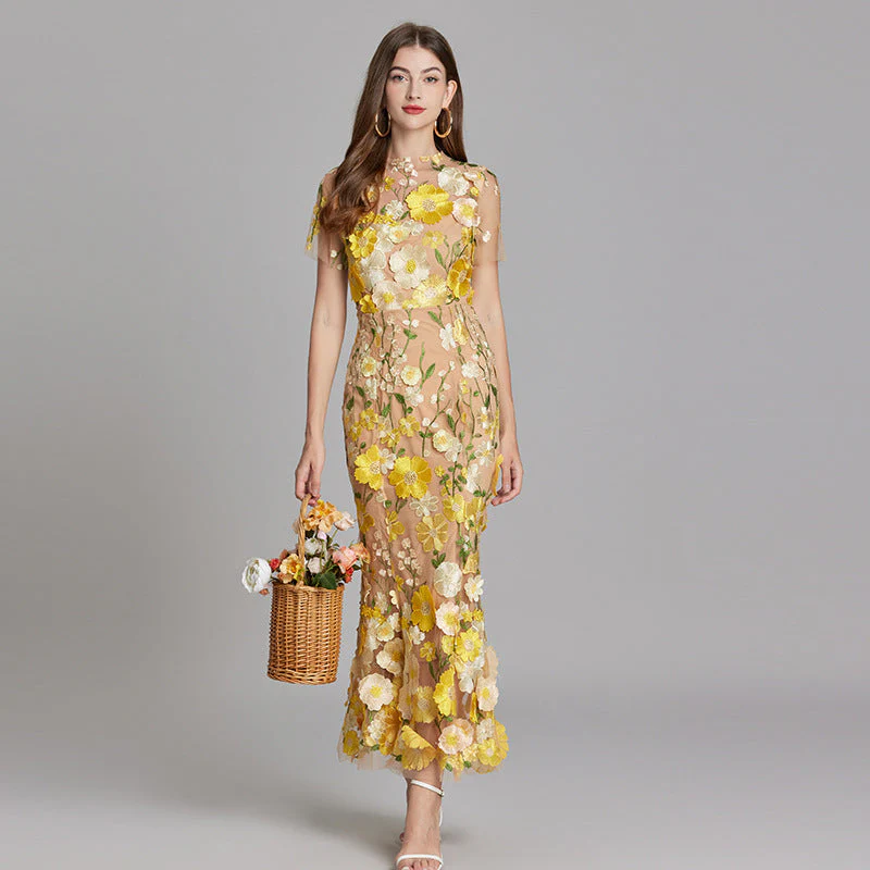 Alba | Elegant Sleeveless Embroidered Women's Maxi Dress - Image 16