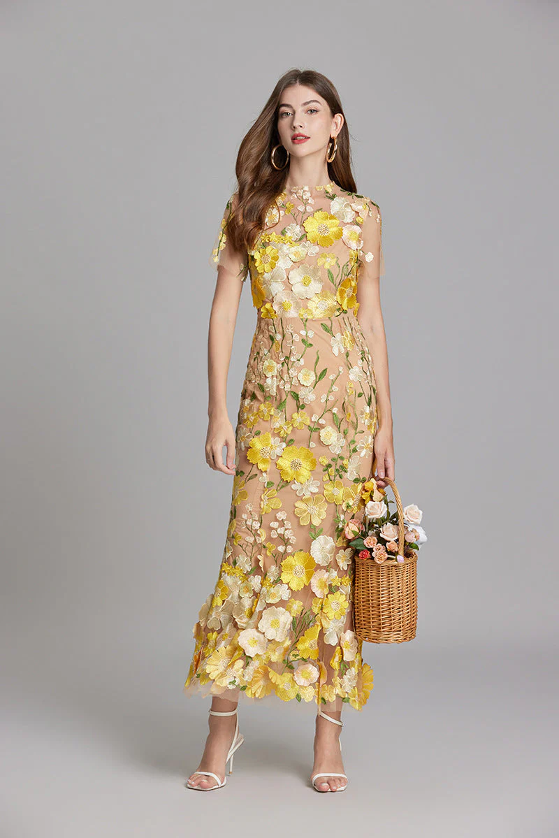 Alba | Elegant Sleeveless Embroidered Women's Maxi Dress - Image 17