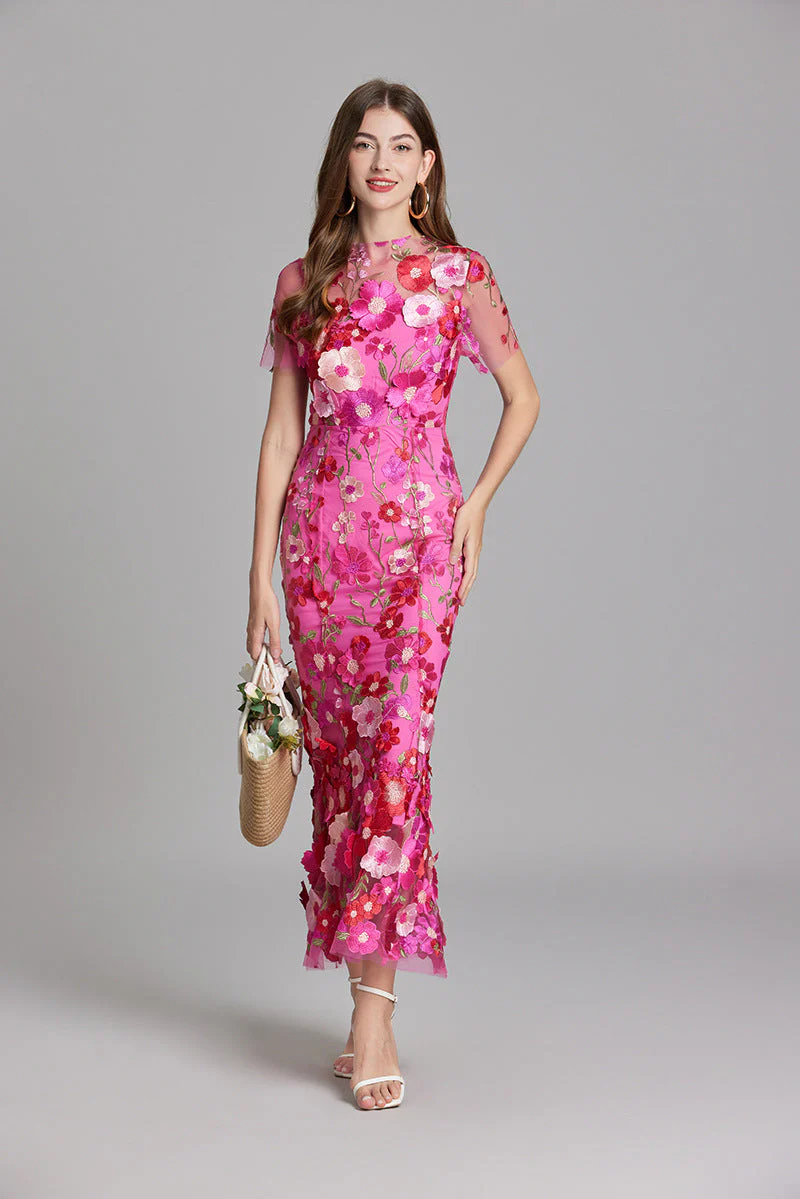 Alba | Elegant Sleeveless Embroidered Women's Maxi Dress - Image 3