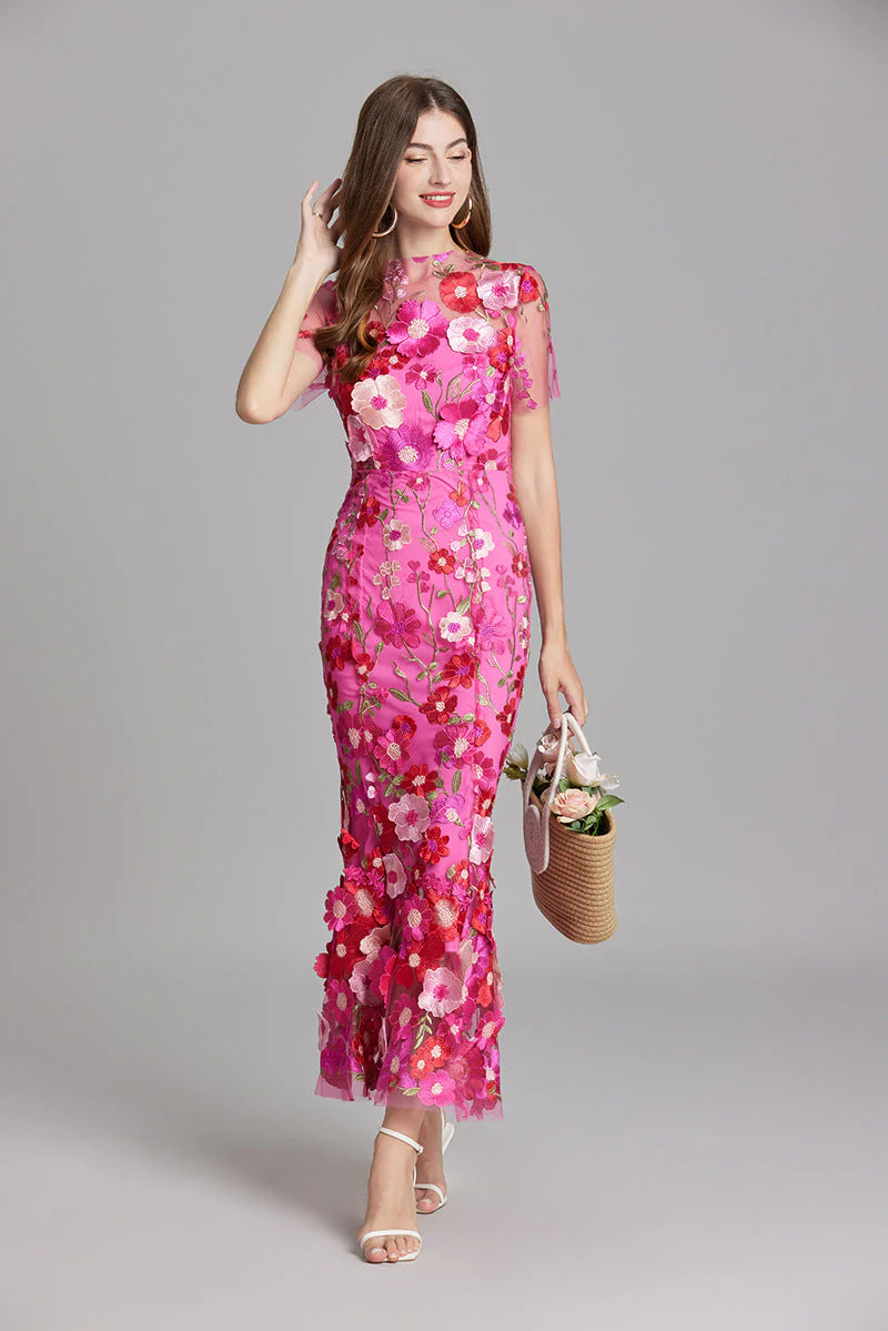Alba | Elegant Sleeveless Embroidered Women's Maxi Dress - Image 4