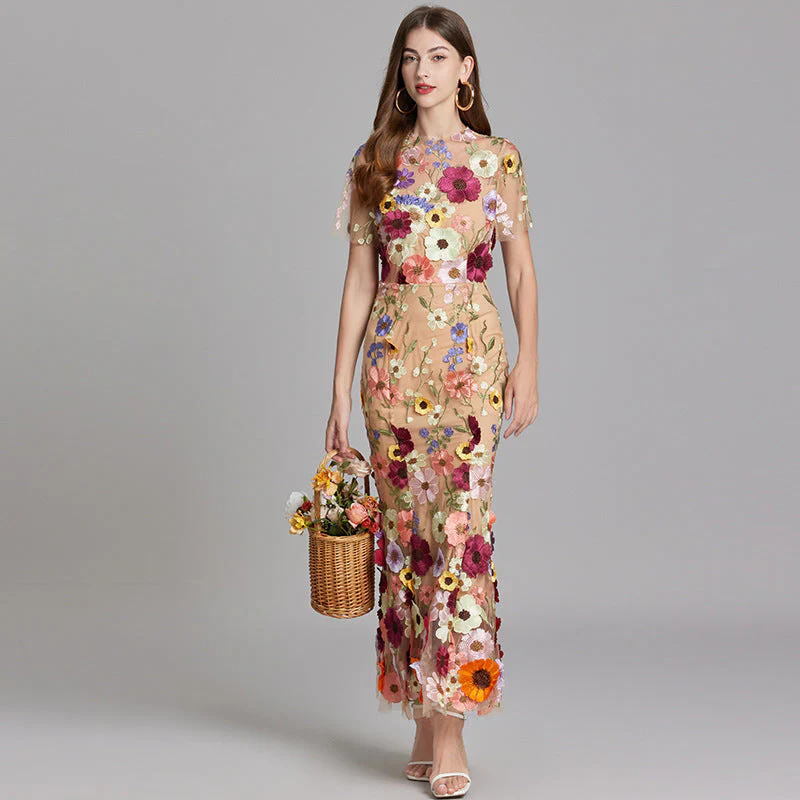 Alba | Elegant Sleeveless Embroidered Women's Maxi Dress - Image 6
