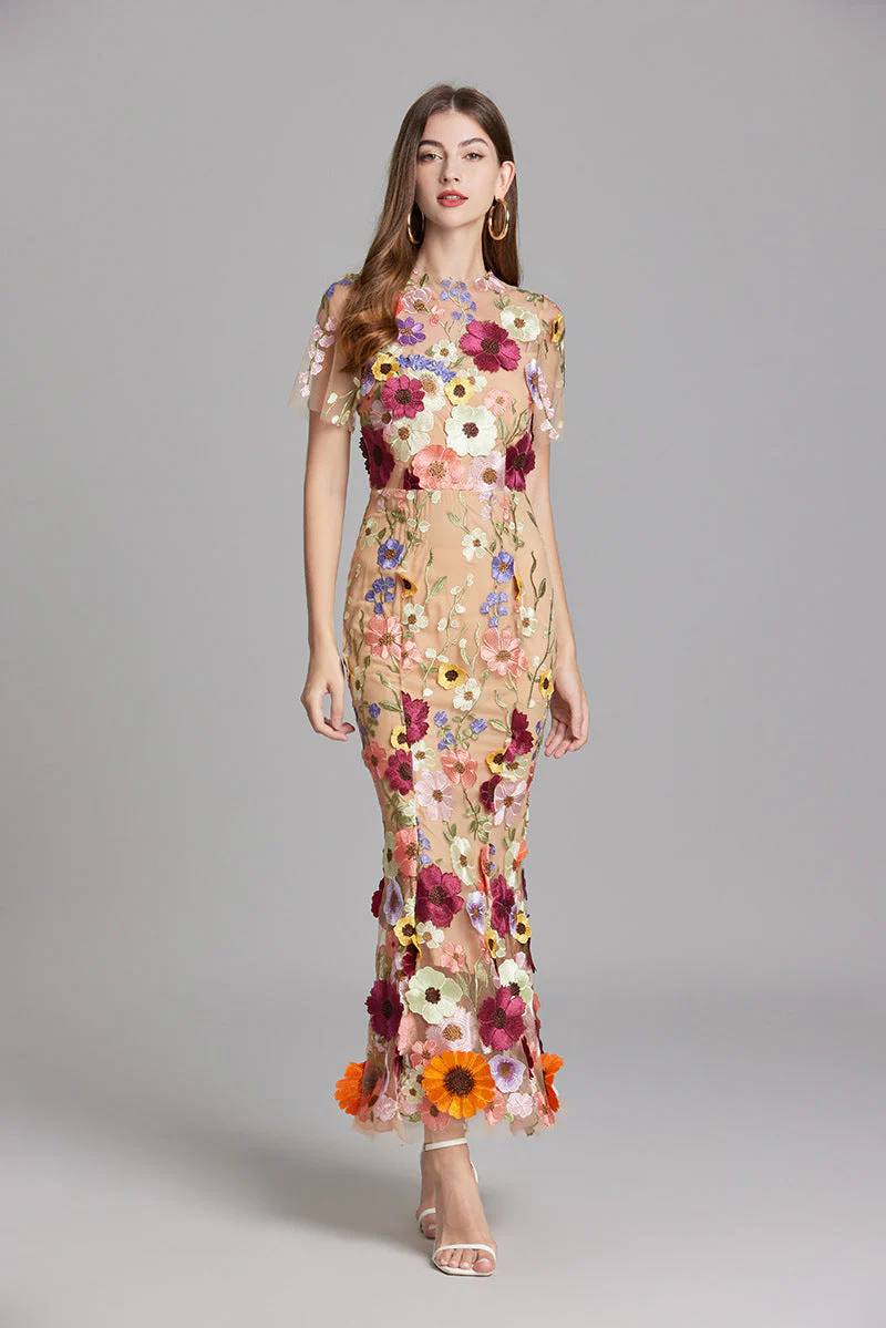 Alba | Elegant Sleeveless Embroidered Women's Maxi Dress - Image 7