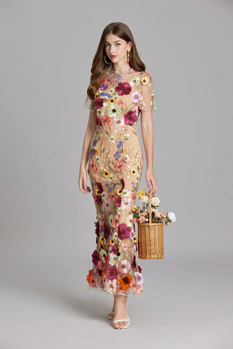 Alba | Elegant Sleeveless Embroidered Women's Maxi Dress - Image 8
