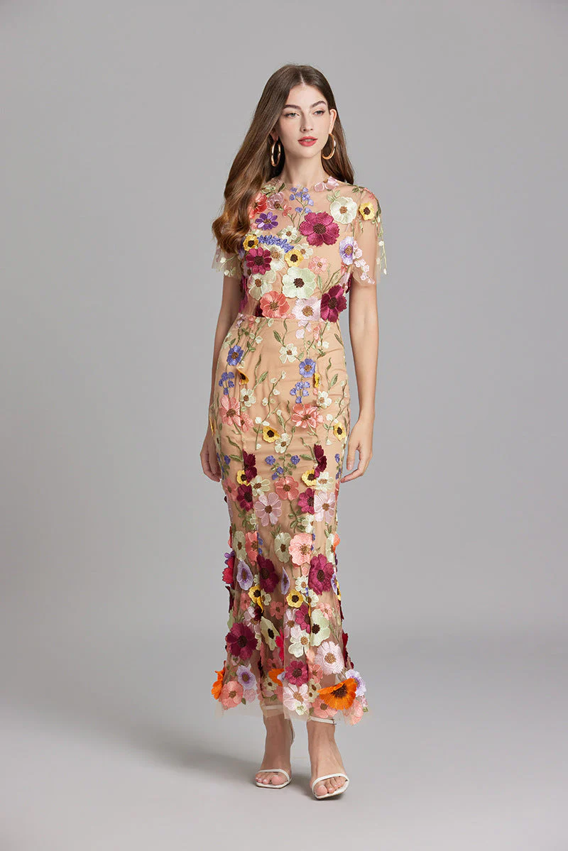 Alba | Elegant Sleeveless Embroidered Women's Maxi Dress - Image 9