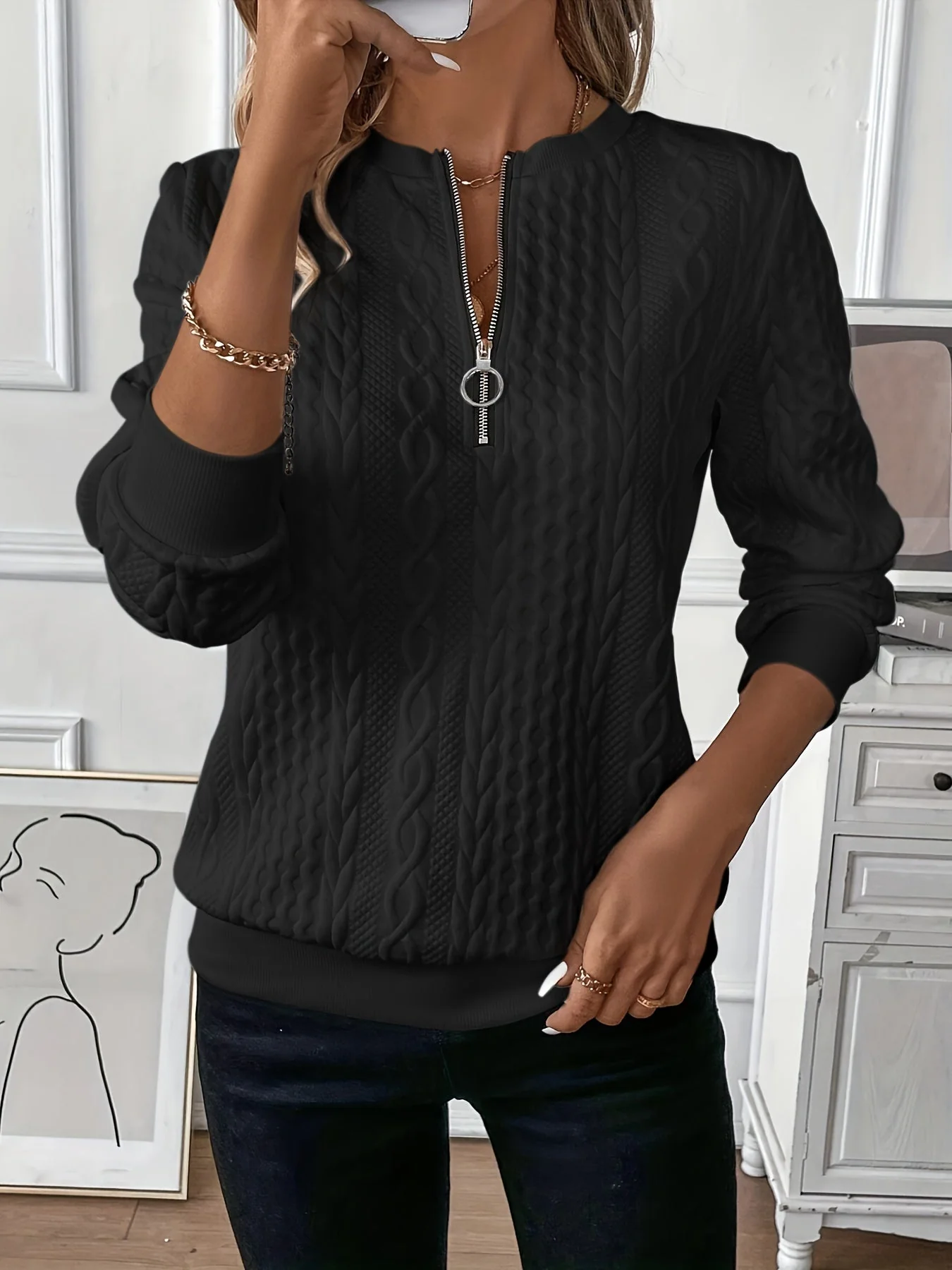 Alice | Zipper Sweater - Image 9