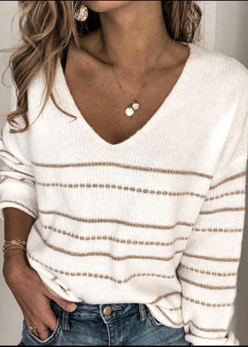 Amaryllis | Casual Striped Sweater - Image 4