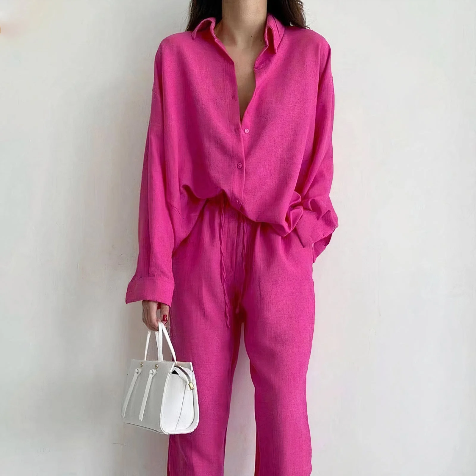 Anouk | Linen Shirt Trousers Set - Image 2