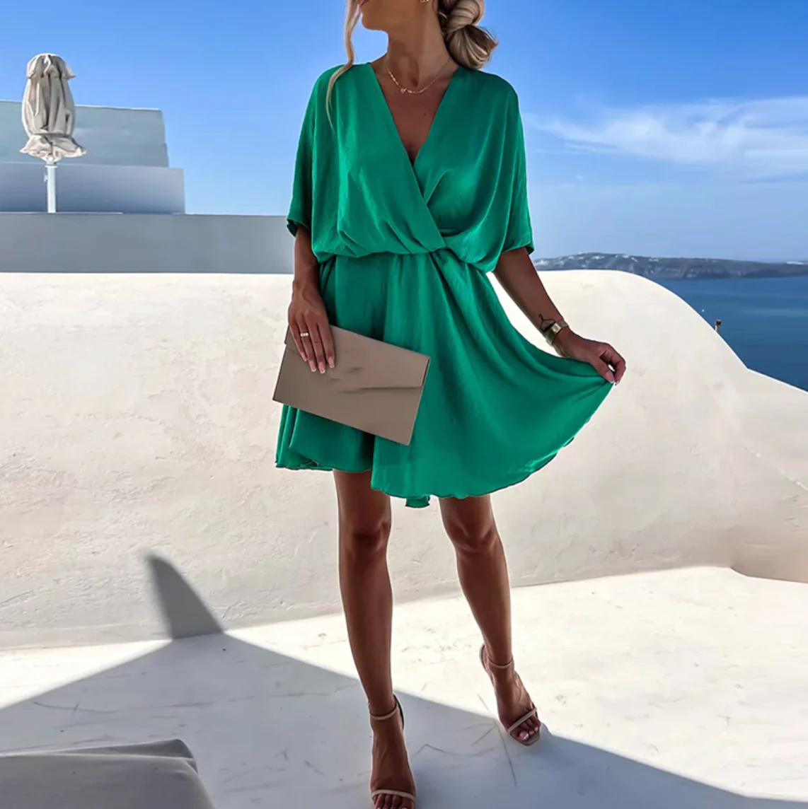 Arwena | Chic Flowy Mini Dress - Image 10