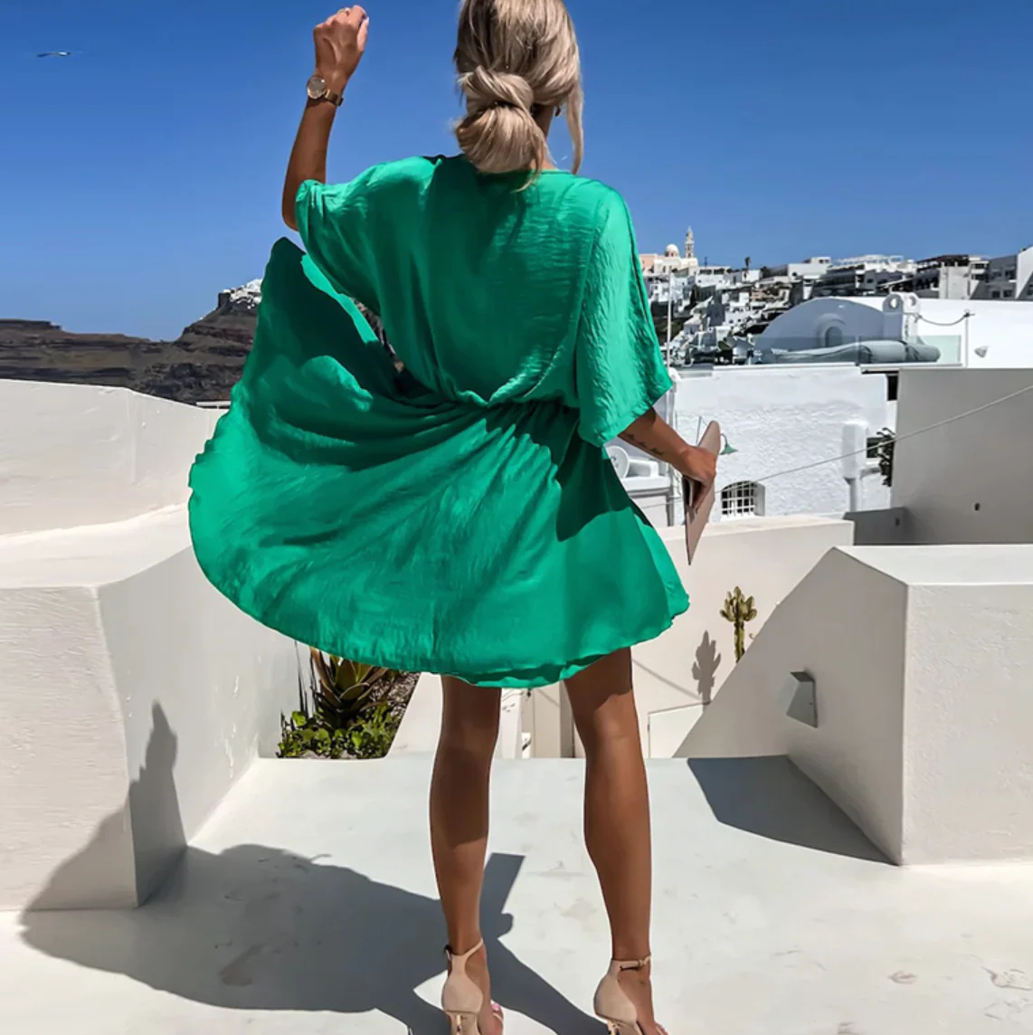 Arwena | Chic Flowy Mini Dress - Image 11