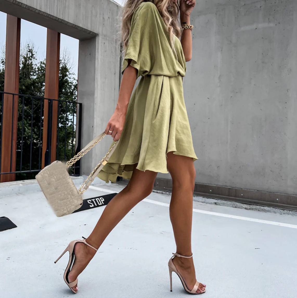 Arwena | Chic Flowy Mini Dress - Image 14