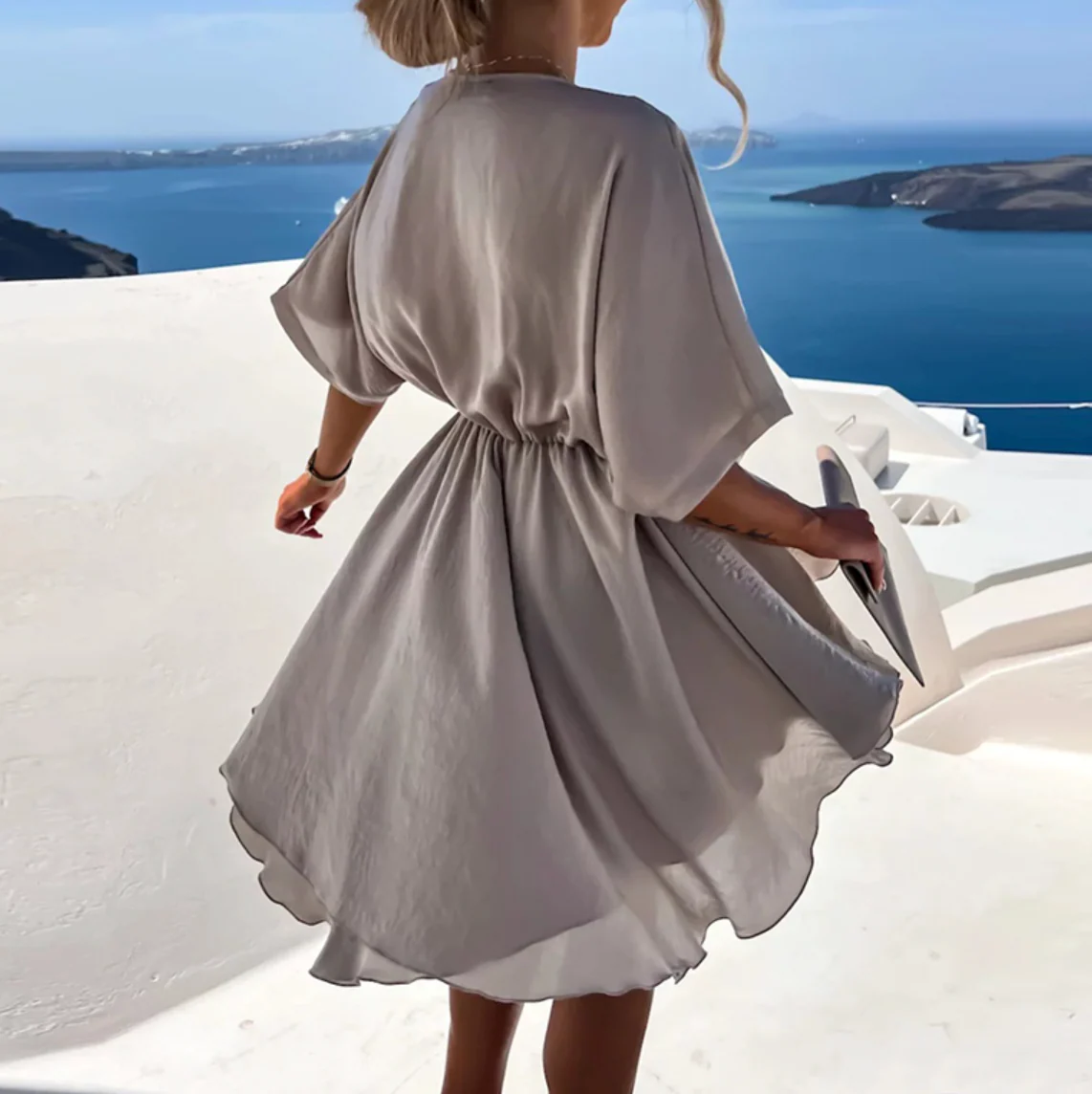 Arwena | Chic Flowy Mini Dress - Image 6