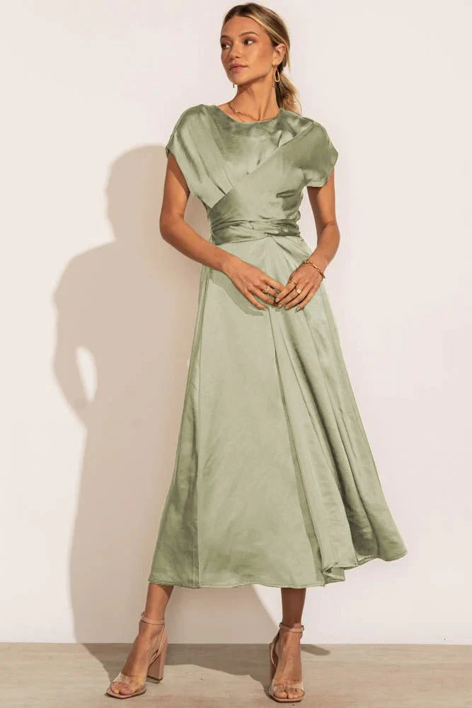 Astra | Elegant Silk Midi Dress - Image 4