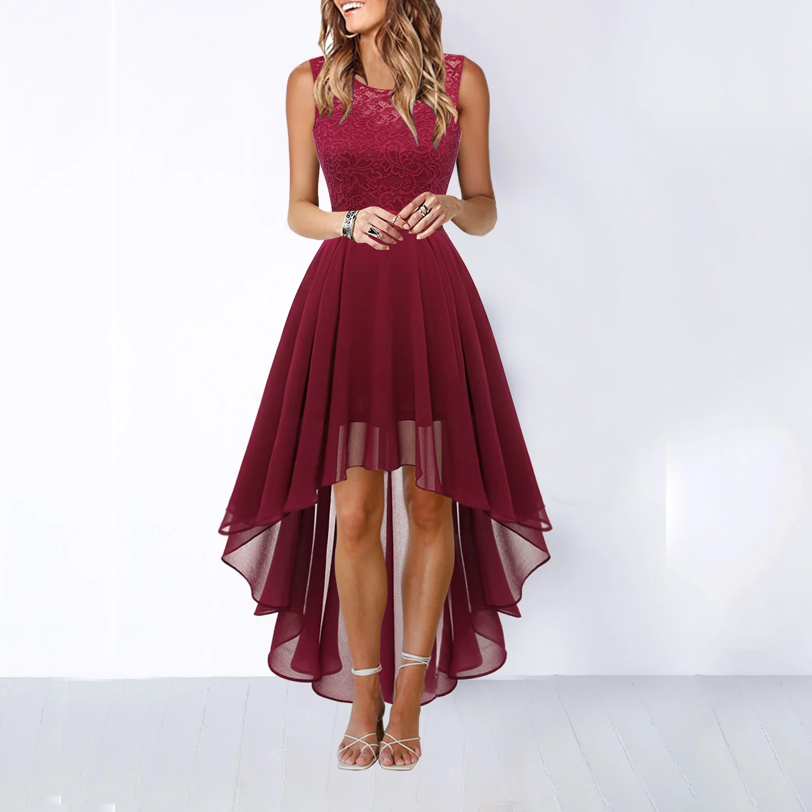 Aurea | Women's Asymmetrical Evening Dress - Image 4