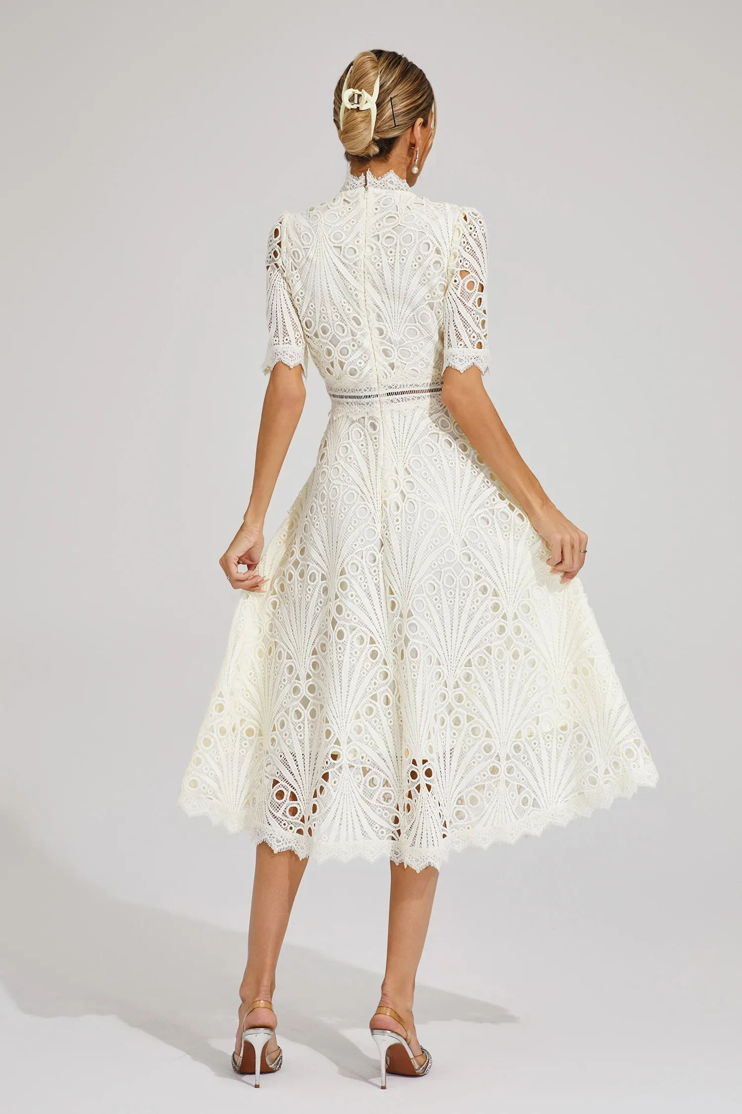 Aviana | Women's Elegant Lace Midi Dress - Image 14