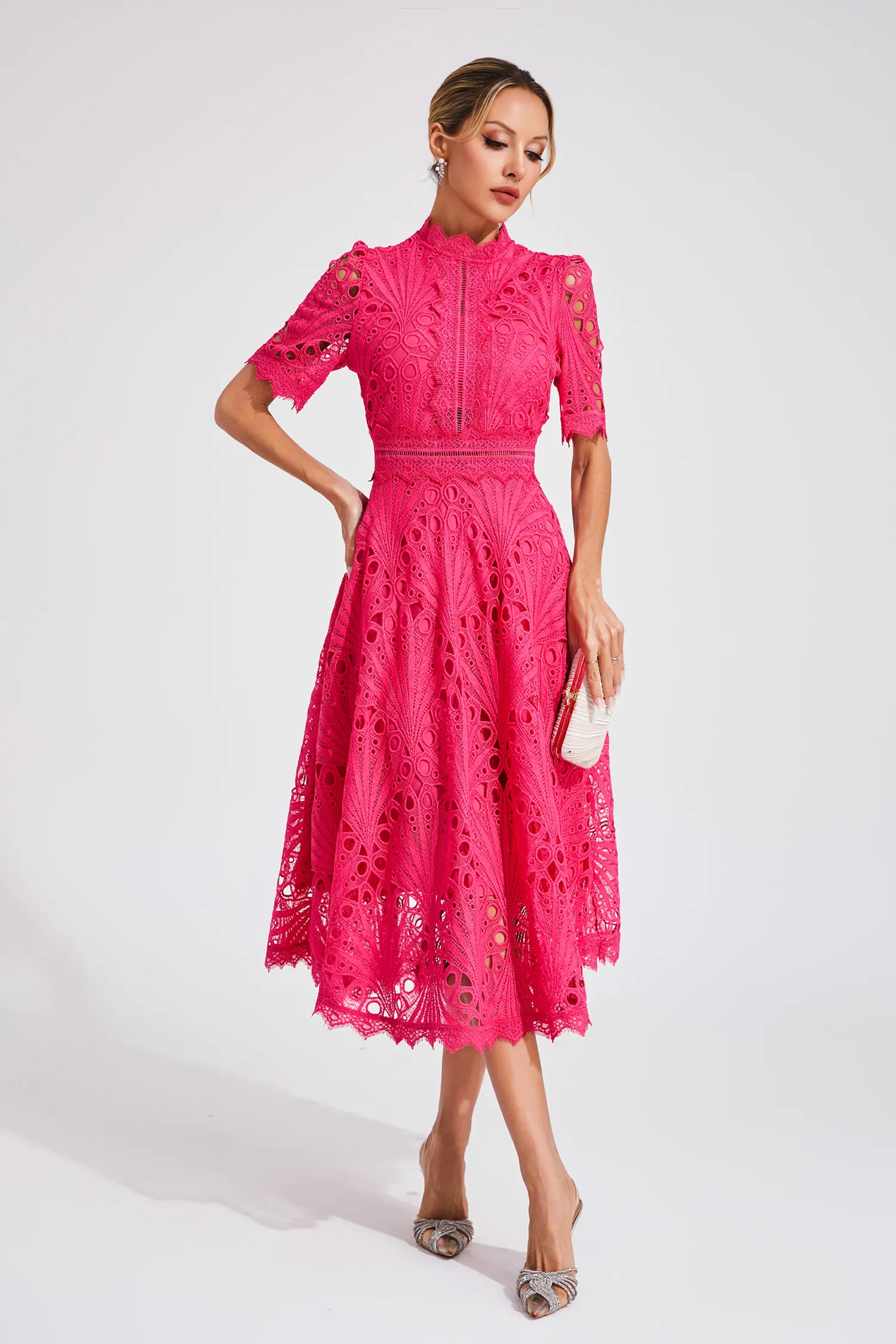 Aviana | Women's Elegant Lace Midi Dress - Image 3