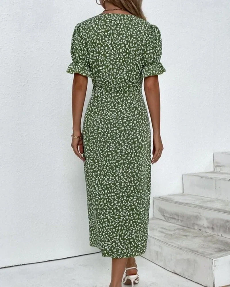 Bethany | Fresh Bloom V-Neck Dress - Image 3