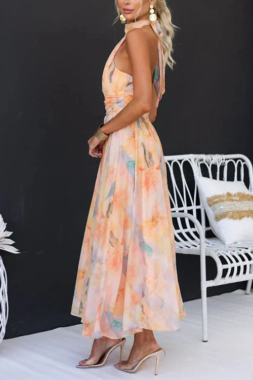 Brielle | Elegant Watercolour Maxi Dress - Image 5