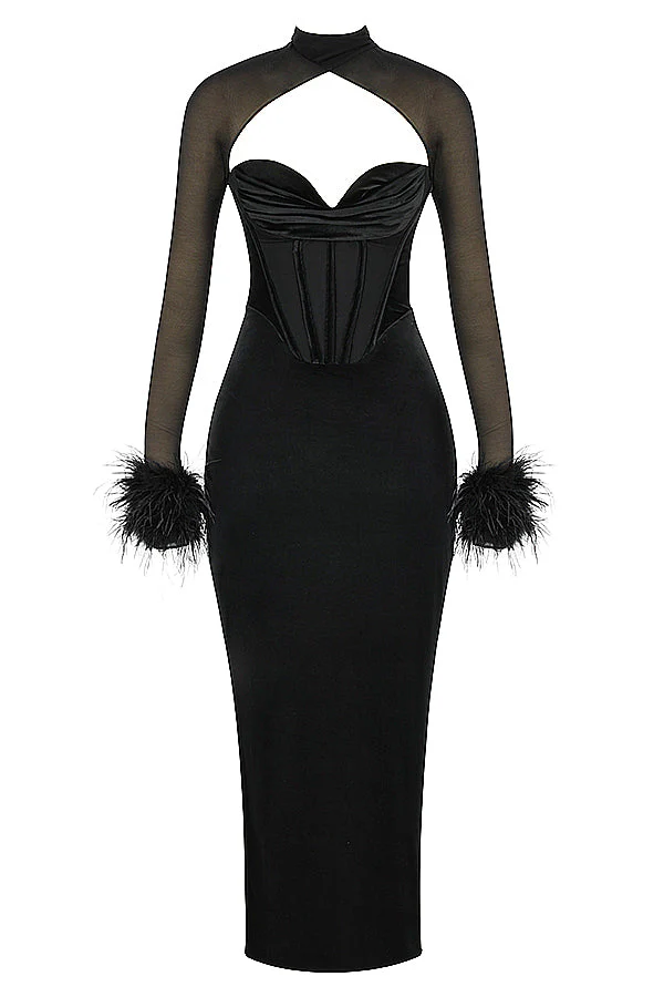 Bryher | Velvet Corset Maxi Dress - Image 10