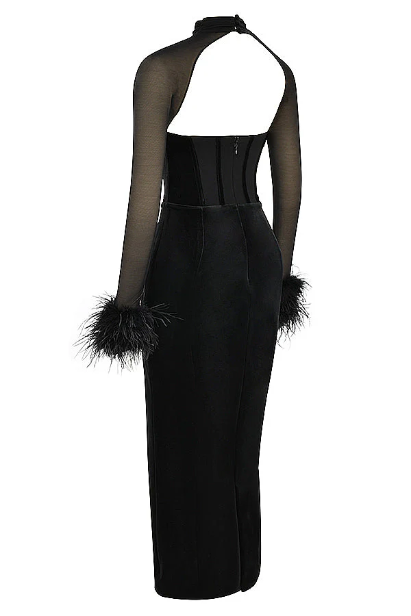 Bryher | Velvet Corset Maxi Dress - Image 12