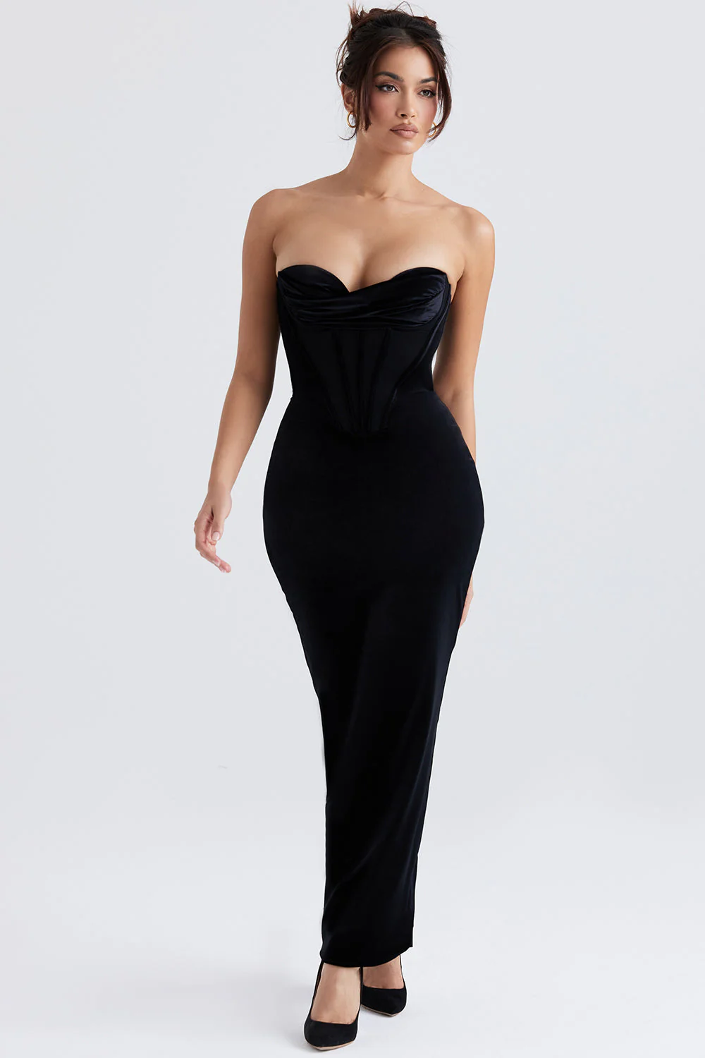 Bryher | Velvet Corset Maxi Dress - Image 6