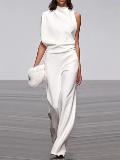 Calista | Round Neckline Jumpsuit - Image 8