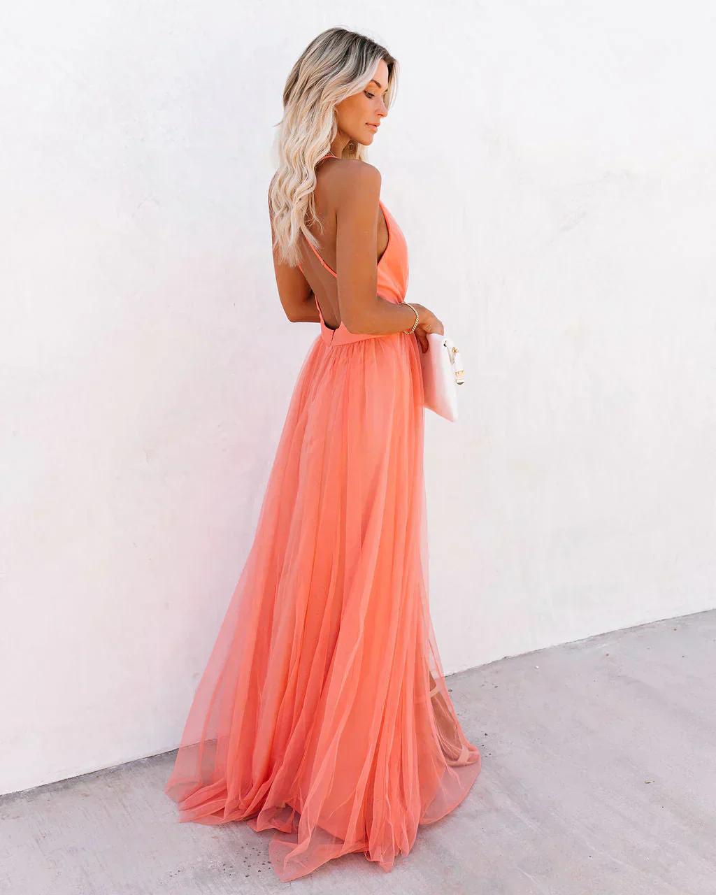 Camilla | Long V-Neck Dress - Image 3