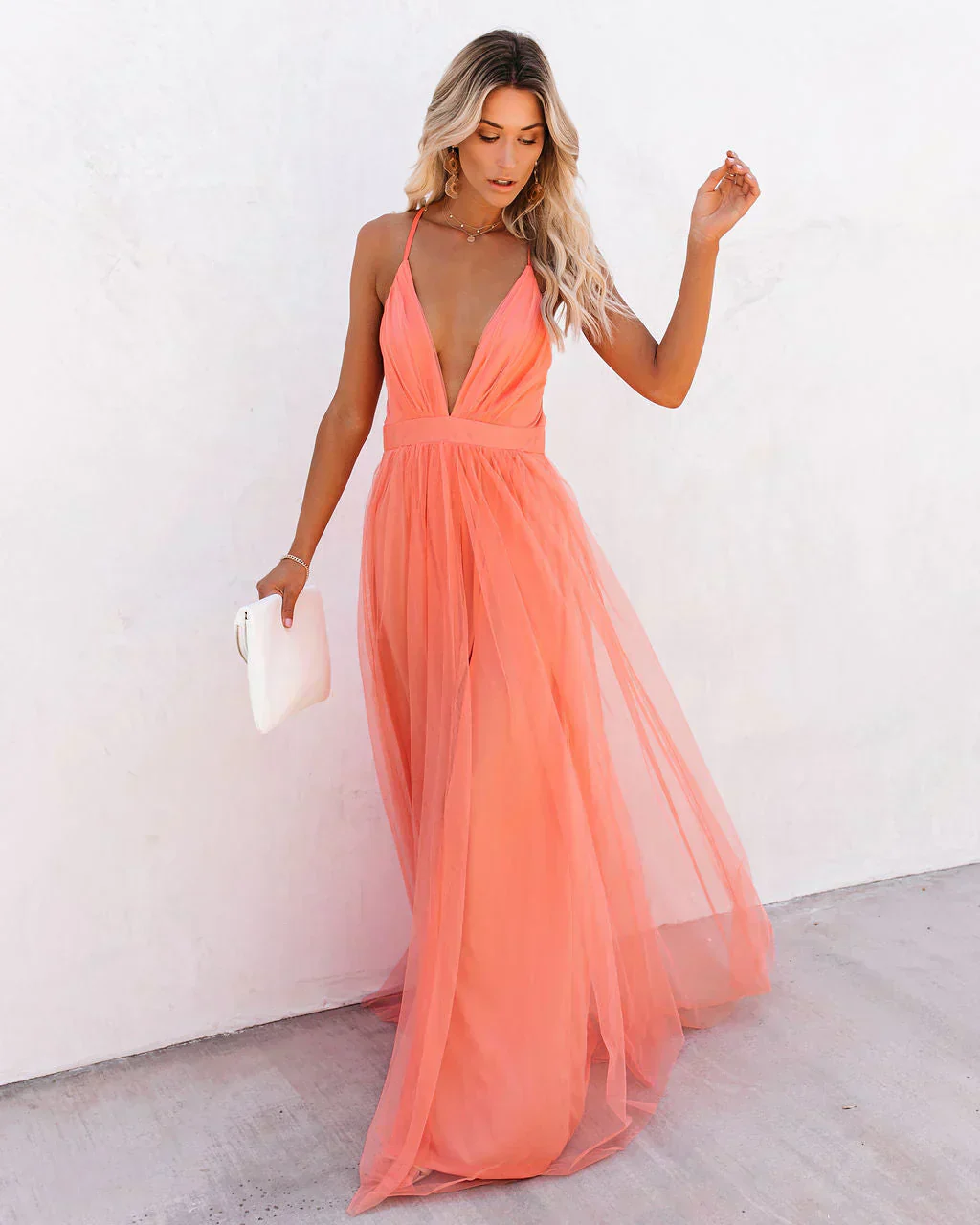 Camilla | Long V-Neck Dress - Image 5