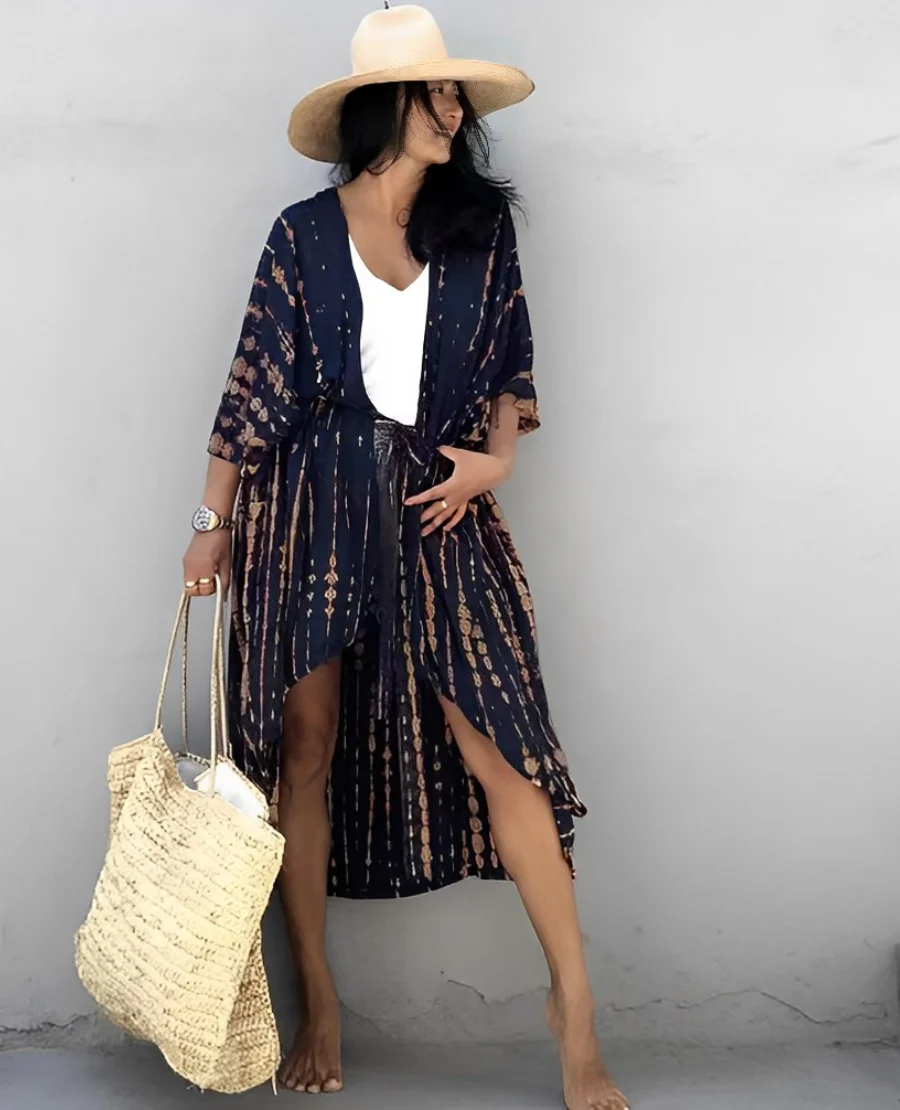 Cecily | Boho Kimono Dress Cover-Up - Image 14