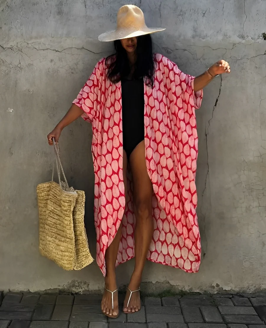 Cecily | Boho Kimono Dress Cover-Up - Image 4