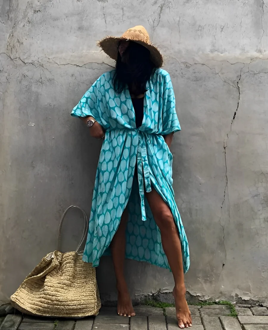 Cecily | Boho Kimono Dress Cover-Up - Image 5