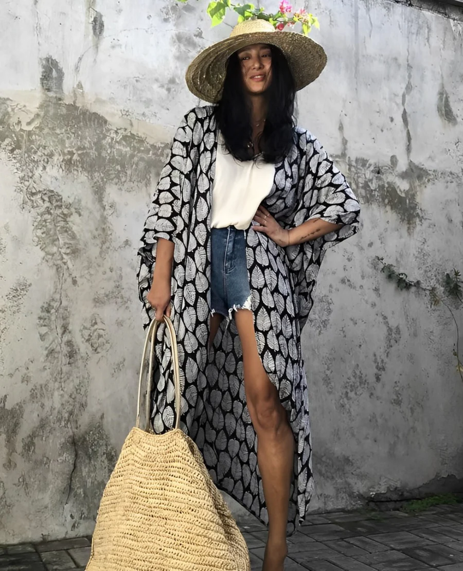 Cecily | Boho Kimono Dress Cover-Up - Image 8