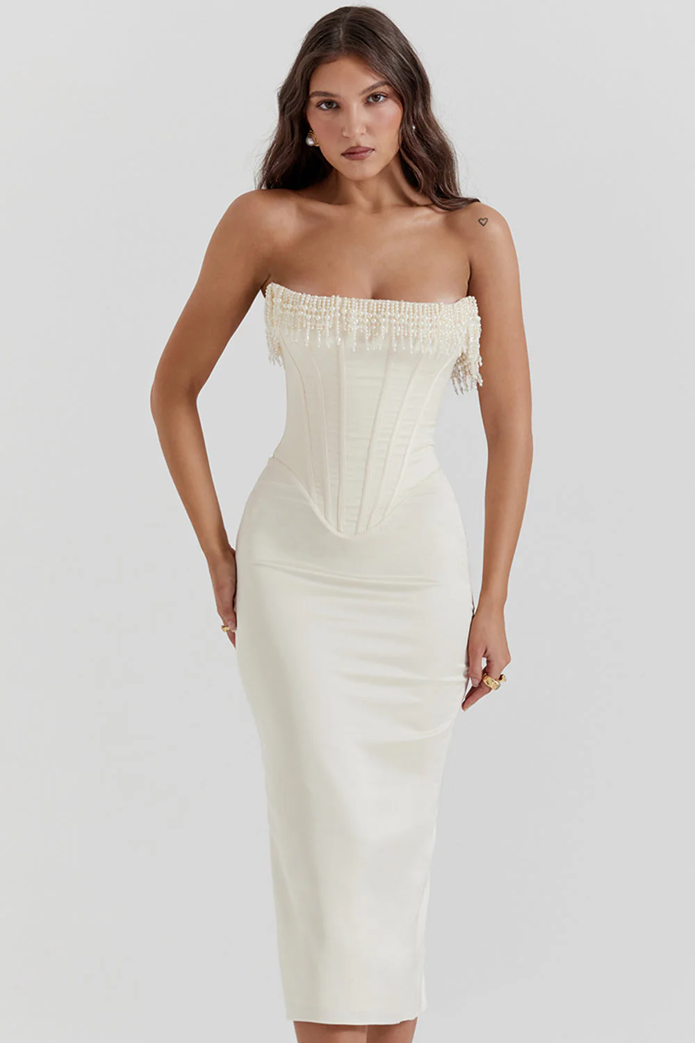 Celandine | Vintage Strapless Dress - Image 3