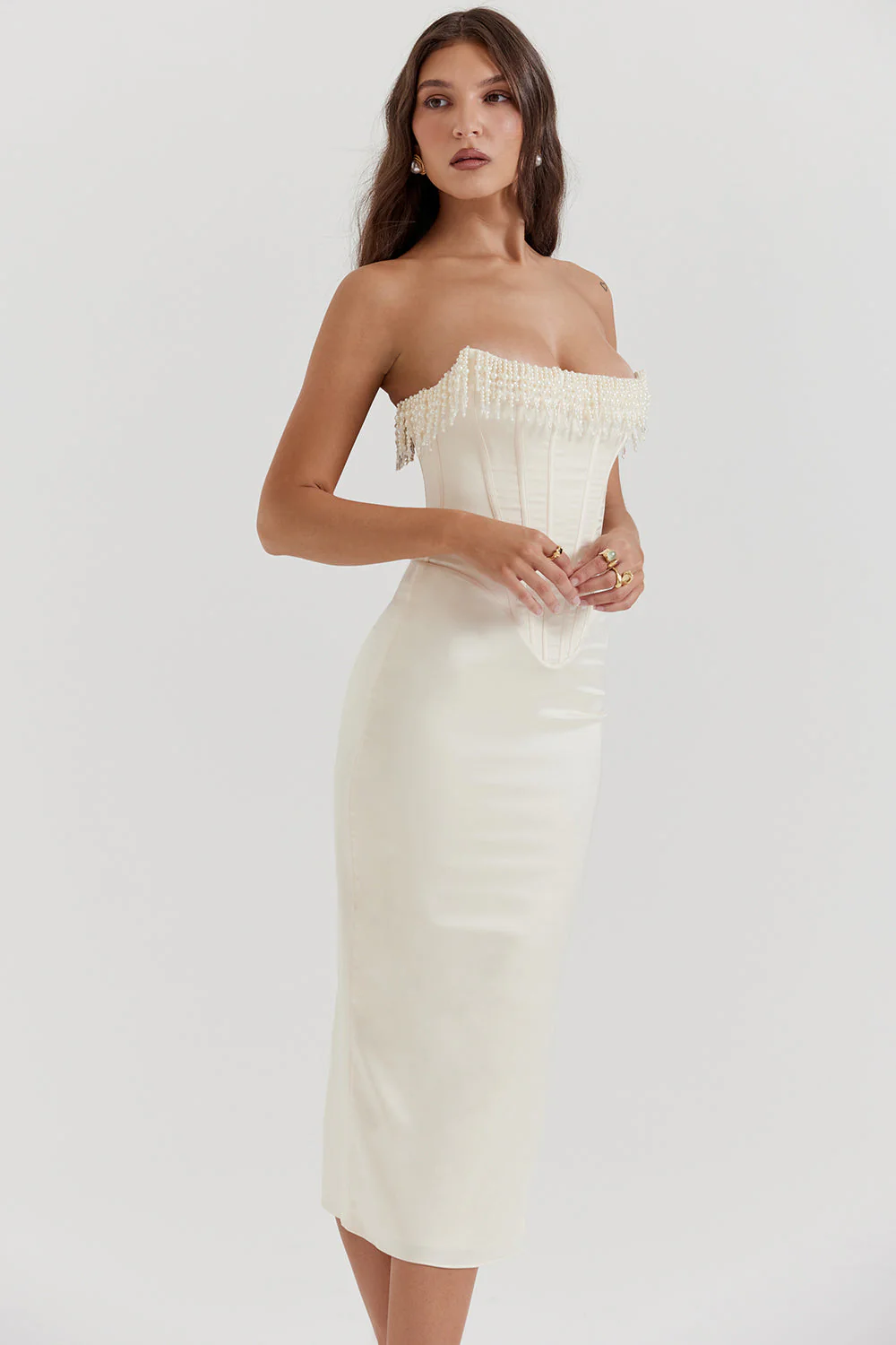 Celandine | Vintage Strapless Dress - Image 4