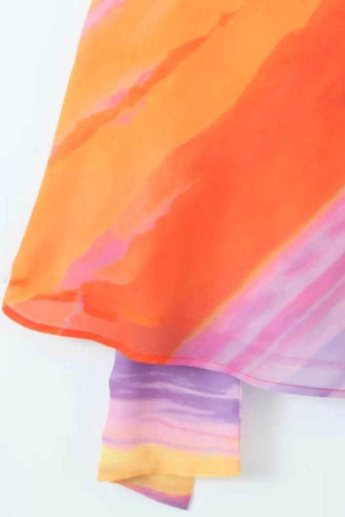 Clementine | Silk Tropical Sunset Mini Dress - Image 7