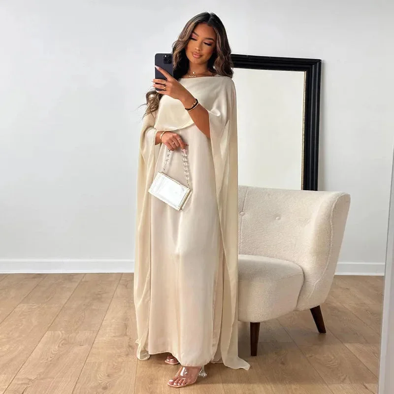 Clementine | Women's Elegant Cape Maxi Dress for Evening Wear