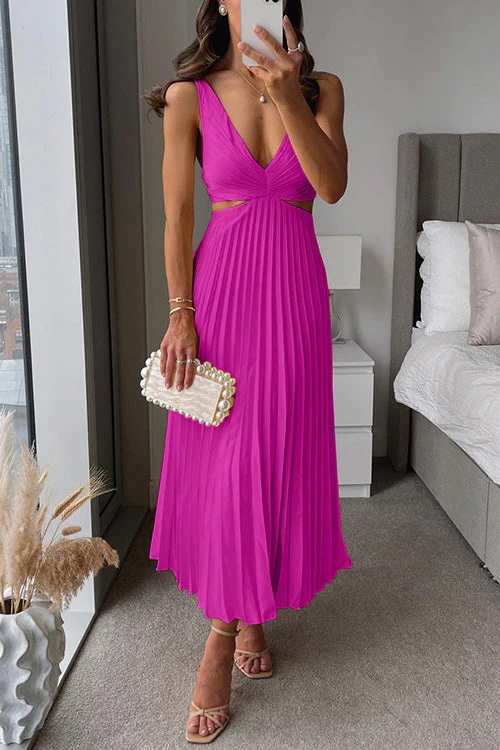 Courtney | Pleated Maxi Dress - Image 3