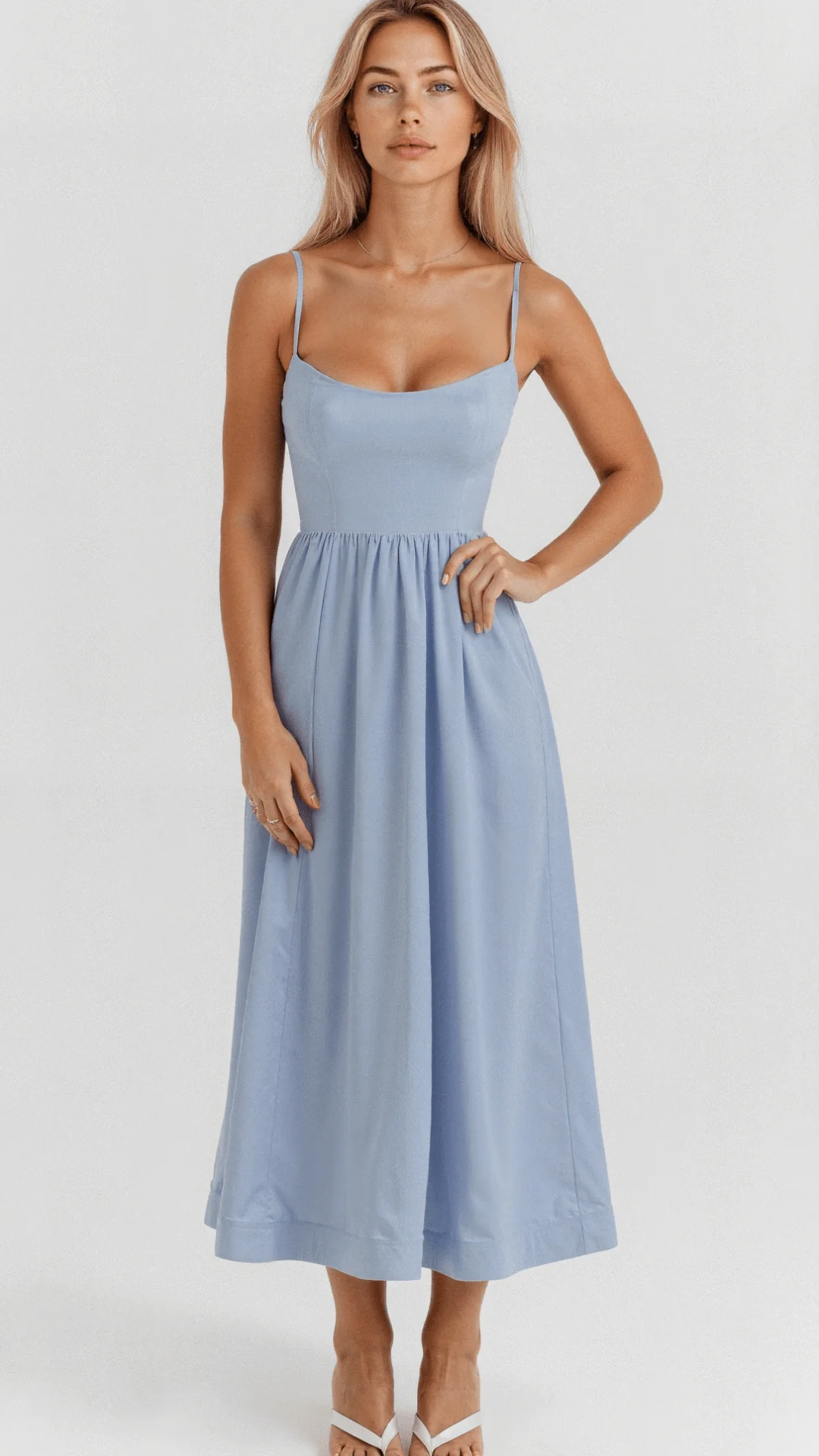 Dahlia | Elegant A-Line Midi Dress - Image 3