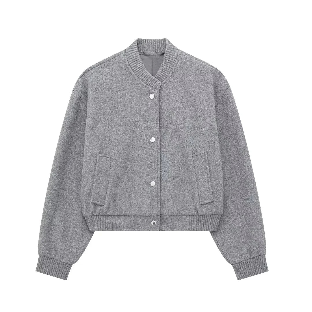 Davinia | Cropped Bomber Jacket - Image 5