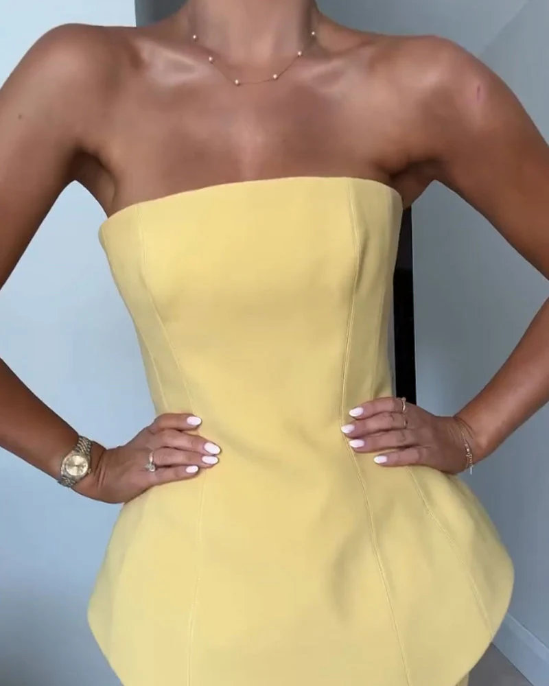 Delaney | Strapless Maxi Dress - Image 3