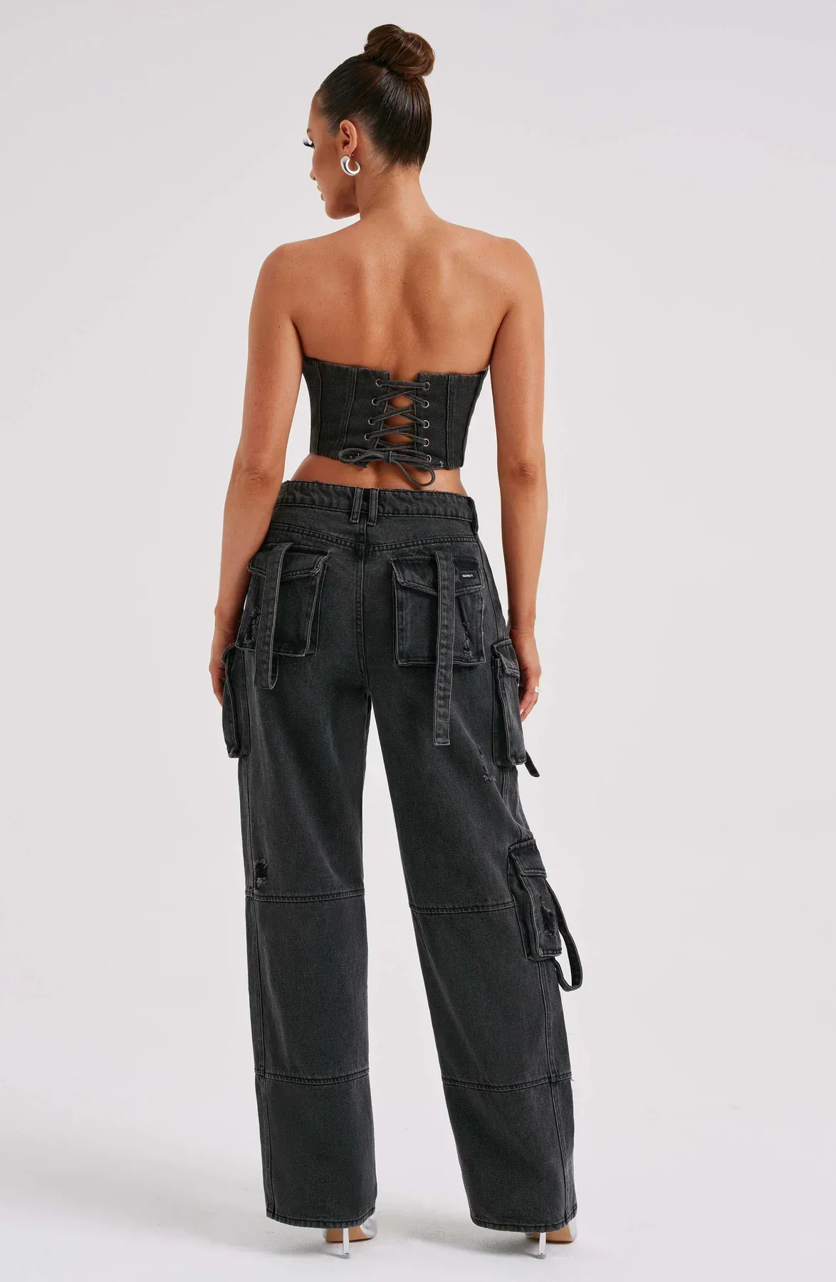 Demy | Denim corset and Cargo Pants Set - Image 16