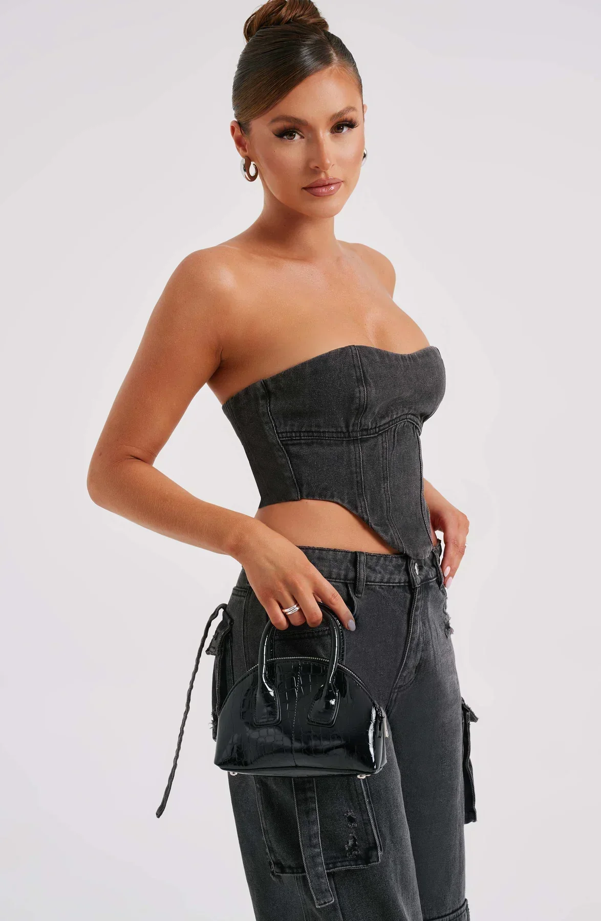 Demy | Denim corset and Cargo Pants Set - Image 26