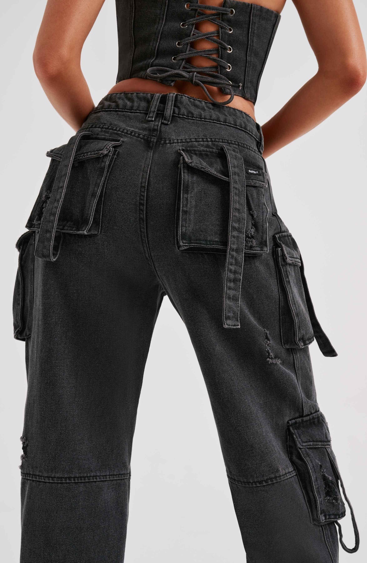 Demy | Denim corset and Cargo Pants Set - Image 27