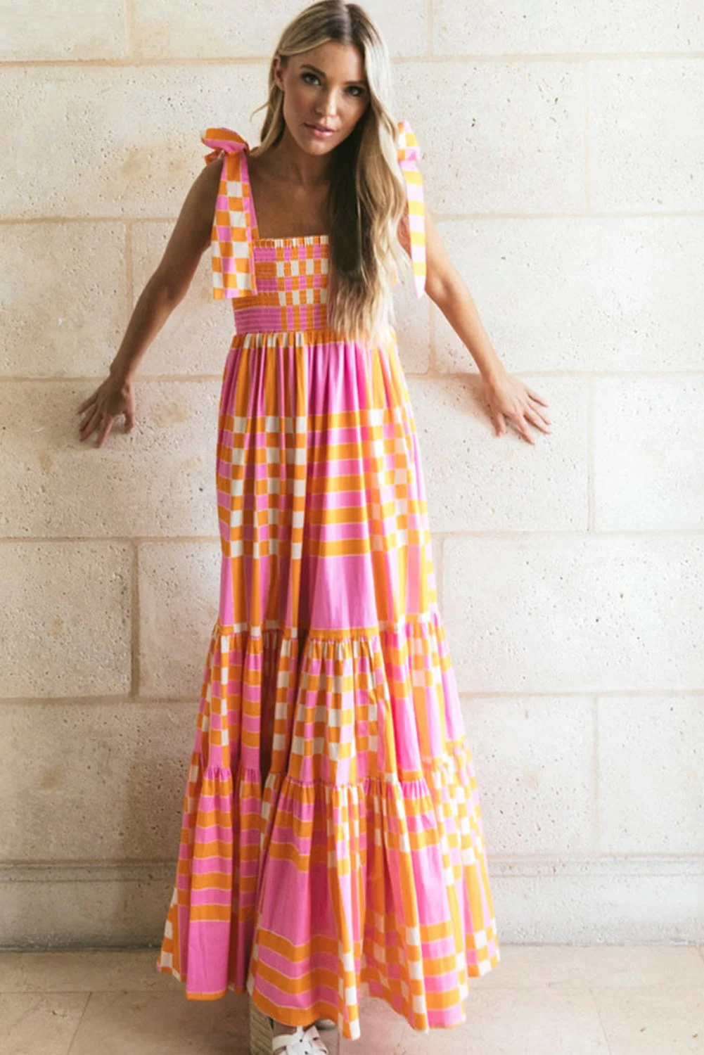 Dove | Checkered Maxi Dress - Image 2