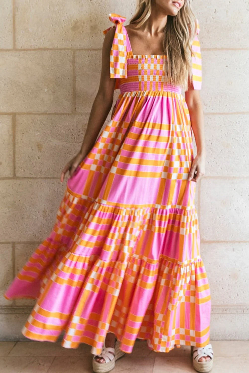 Dove | Checkered Maxi Dress - Image 4