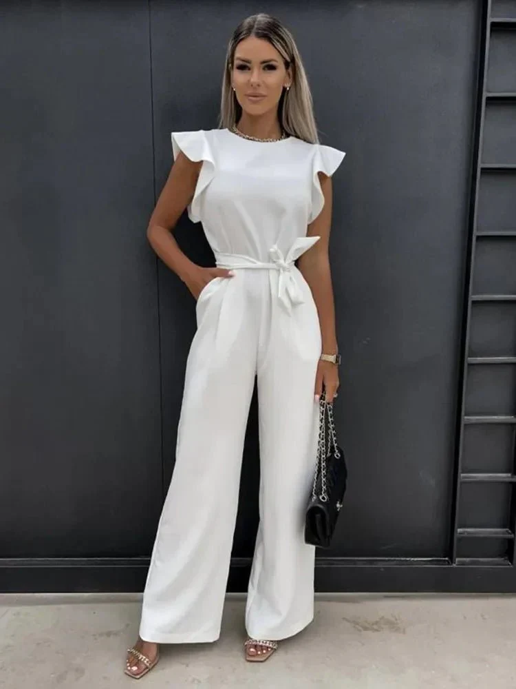 Eira | Ruffled Sleeves Jumpsuit Set - Image 2