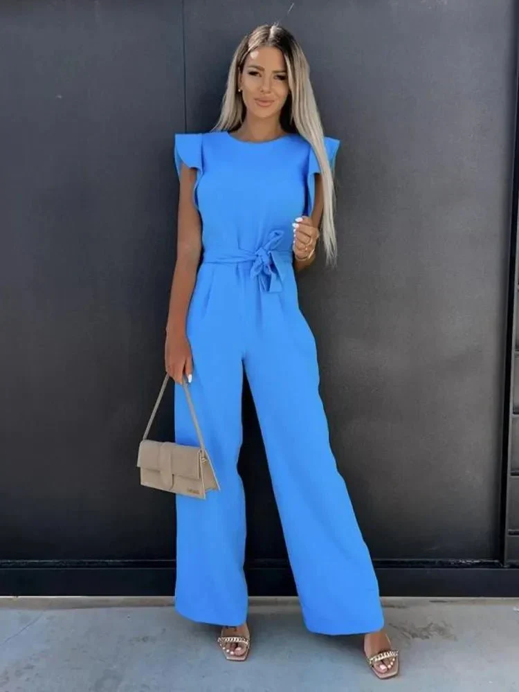 Eira | Ruffled Sleeves Jumpsuit Set - Image 4