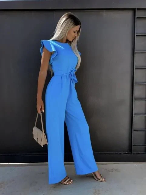 Eira | Ruffled Sleeves Jumpsuit Set - Image 8