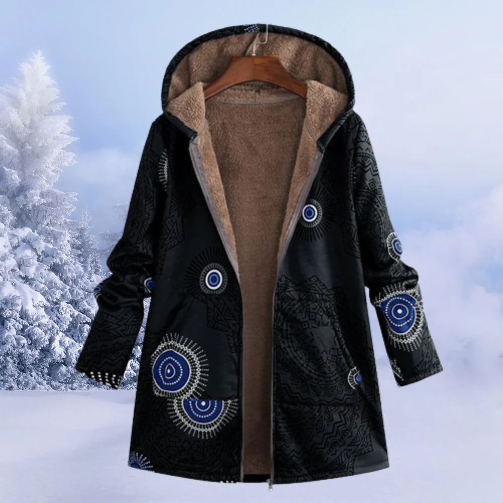 Eleanor | Floral Hooded Winter Coat - Image 3